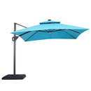 Aurora - 10 Ft Square Umbrella w/ Double Top w/ LED + 37" Large Base by Unique Piece Furniture