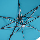 Aurora - 10 Ft Square Umbrella w/ Double Top w/ LED + 37" Large Base by Unique Piece Furniture