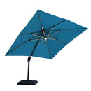 Aurora - 10 Ft Square Umbrella w/ Double Top w/ LED + 37" Large Base by Unique Piece Furniture