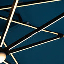 Aurora - 10 Ft Square Umbrella w/ Double Top w/ LED + 37" Large Base by Unique Piece Furniture