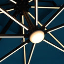 Aurora - 10 Ft Square Umbrella w/ Double Top w/ LED + 37" Large Base by Unique Piece Furniture