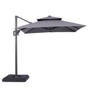 Fida - 8 Ft Square Umbrella w/ Double Top + 37" Large Base by Unique Piece Furniture