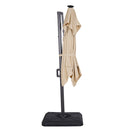 Xico - 8 Ft Square Umbrella w/ Double Top w/ LED Light + 37" Large Base by Unique Piece Furniture