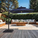 Xico - 8 Ft Square Umbrella w/ Double Top w/ LED Light + 37" Large Base by Unique Piece Furniture