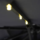 Xico - 8 Ft Square Umbrella w/ Double Top w/ LED Light + 37" Large Base by Unique Piece Furniture