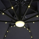 Xico - 8 Ft Square Umbrella w/ Double Top w/ LED Light + 37" Large Base by Unique Piece Furniture