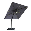 Xico - 8 Ft Square Umbrella w/ Double Top w/ LED Light + 37" Large Base by Unique Piece Furniture