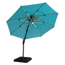 Fera - 10 Ft Round Umbrella w/ LED Bulb + 37" Large Base by Unique Piece Furniture
