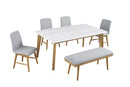 Mandier - 6 Pc. Dining Table Set w/ Bench by Unique Piece Furniture