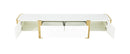 Larvik - TV Stand White w/ Gold Frame