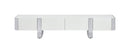 Larvik - TV Stand White w/ Silver Frame