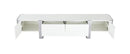Larvik - TV Stand White w/ Silver Frame