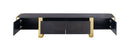 Leknes - TV Stand Black w/ Gold Frame