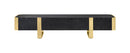 Leknes - TV Stand Black w/ Gold Frame