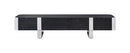 Leknes - TV Stand Black w/ Silver Frame by Unique Piece Furniture