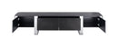 Leknes - TV Stand Black w/ Silver Frame by Unique Piece Furniture