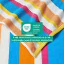 Cotton Velour Cabana Stripe Beach Towel - Novia Collection by Great Bay Home