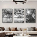 GobekUsa "Stunning Big Tree Lake Sunset Canvas Posters"