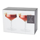Raye Angled Crystal Coupe Glasses Set of 2 by Viski