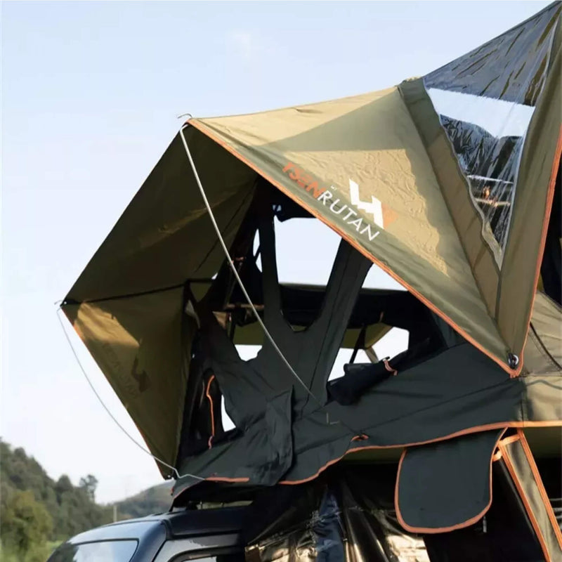 Naturnest Andromeda Green Soft Shell Rooftop Tent With Large Panoramic Skylight & YKK Doors (SAK50612)