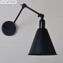 GobekUsa Stylish Antique Wrought Iron Wall Sconce with Cone Table Design and 1 Head in Black or White