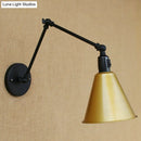 GobekUsa Stylish Antique Wrought Iron Wall Sconce with Cone Table Design and 1 Head in Black or White