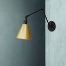 GobekUsa Stylish Antique Wrought Iron Wall Sconce with Cone Table Design and 1 Head in Black or White
