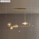 GobekUsa Stylish Brass Finish Postmodern Suspension Lamp with Glass Shade - Creative Island Light featuring Ball and Lotus Leaf Design