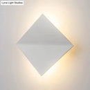 GobekUsa Stylish Curved Wall Sconce with Acrylic Squared Shade: Warm/White LED Bedroom Lamp