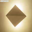 GobekUsa Stylish Curved Wall Sconce with Acrylic Squared Shade: Warm/White LED Bedroom Lamp