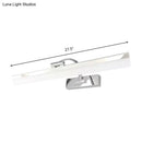GobekUsa Stylish Integrated LED Nickel Finish Wall Vanity Lamp – Warm/White Light, Acrylic Rectangular Design – 16.5"/20.5" W