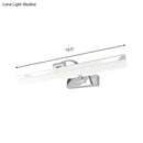 GobekUsa Stylish Integrated LED Nickel Finish Wall Vanity Lamp – Warm/White Light, Acrylic Rectangular Design – 16.5"/20.5" W