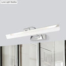 GobekUsa Stylish Integrated LED Nickel Finish Wall Vanity Lamp – Warm/White Light, Acrylic Rectangular Design – 16.5"/20.5" W