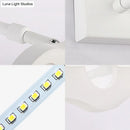GobekUsa Stylish LED Wall Mount Light with Aluminum and Acrylic Design - Black/White (16"/29" Dia)