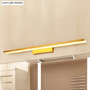 GobekUsa Stylish Linear LED Vanity Sconce: Wall-Mounted Silver/Black Lamp with Acrylic Shade in Warm/White Light (16"/23.5" W)