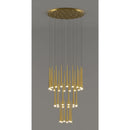 Stylish & Long Chandelier for Staircase with Compound Ring Design