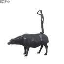 GobekUsa Cowherd Shepherd Boy Resin Figure Sculpture for Modern Home Decor