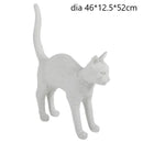 GobekUsa Black Cat Resin Table Lamp for Bedroom Office Dining Room