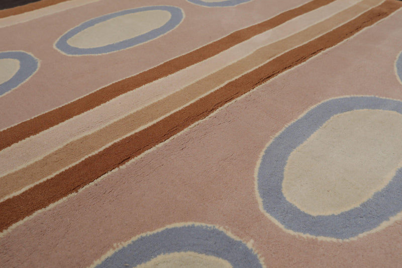 3'6" x 5'6" Handmade 100% Wool Oriental Area Rug Contemporary Pink