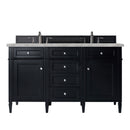 James Martin Brittany 60" Double Bathroom Vanity, Black Onyx