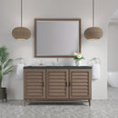 James Martin Portland 60" Single Bathroom Vanity, Whitewashed Walnut