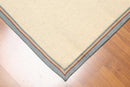4' x 6' Contemporary Boho 100% wool Area rug 4x6 Beige
