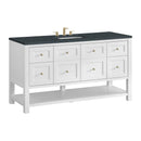 James Martin Breckenridge 60" Single Bathroom Vanity, Bright White