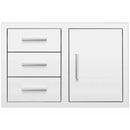 Summerset 33" Stainless Steel Flush Mount Triple Drawer And Access Door Combo [DC3-33] (SAK92847)