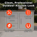 Summerset 33-Inch Stainless Steel Flush Mount Triple Drawer And Access Door Combo [DC3-33] (SAK92847) by SAKSBY.com