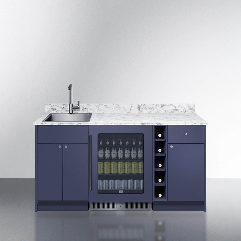 Summit Oasis Wet Bar Kitchenette With Countertop, Beverage Center, And Fully Assembled Cabinetry [OASISWH35] (SAK19178)