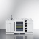 Summit Oasis Wet Bar Kitchenette With Countertop, Beverage Center, And Fully Assembled Cabinetry [OASISWH35] (SAK19178)