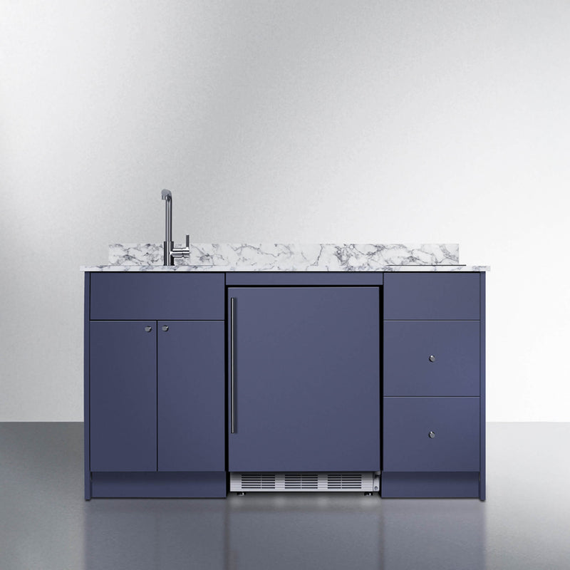 Summit Turnkey Caldera Kitchenette With A Cooktop, Refrigerator-Freezer, Sink, And Pre-Installed Cabinetry [CALDERAWH35] (SAK73248)