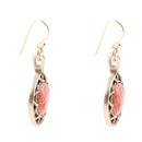 Sun Orange Sponge Coral Golden Drop Earrings