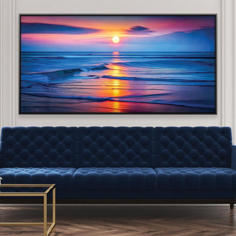 Sun Setting Ocean Canvas